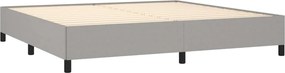 vidaXL Κρεβάτι Boxspring με Στρώμα Ανοιχτό Γκρι 200x200 εκ. Υφασμάτινο