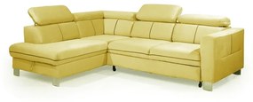 Γωνιακός καναπές κρεβάτι Ferdy με αποθηκευτικό χώρο, κίτρινο 255x191x83cm Αριστερή γωνία – BEL-TED-07