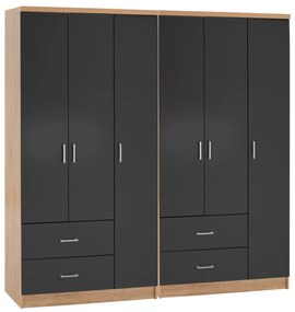 ΝΤΟΥΛΑΠΑ 6ΦΥΛΛΗ CAESAR HM21236.01 ΜΕΛΑΜΙΝΗ SONAMA &amp; ΣΚΟΥΡΟ ΓΚΡΙ 180x42,5Χ181Υεκ.