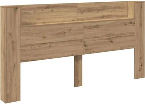 vidaXL Κεφαλάρι αποθήκευσης με LED Artisan Δρυς Επεξεργασμένο Ξύλο