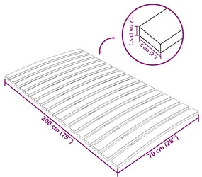 Τελάρο Κρεβατιού με 17 Σανίδες 70 x 200 εκ. 340070