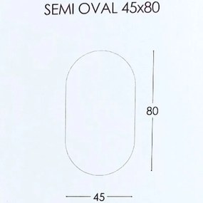 Καθρέπτης 45x80εκ Semi Oval της Project Mirrors Φωτισμός: LED+Διακόπτης αφής