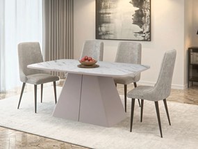 Τραπέζι Nova Επεκτεινόμενο-Λευκό Μάρμαρο - Cashmere