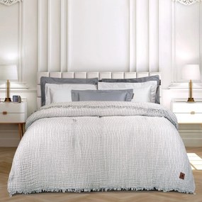 Κουβέρτα 3467 Muslin Grey Greenwich Polo Club Υπέρδιπλo 220x240cm 100% Cotton