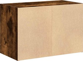 vidaXL Ντουλάπι με 2 συρτάρια Καπνιστή Δρυς 60x31x40εκ. από Επεξ. Ξύλο