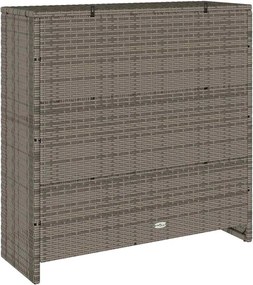 vidaXL Ντουλάπι αποθήκευσης με ράφι Γκρι 100 x 36 x 102 εκ Ρατάν