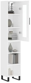 vidaXL Ντουλάπι Λευκό 34,5 x 34 x 180 εκ. από Επεξεργασμένο Ξύλο