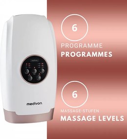 Μασάζ χεριών Medivon, 2500mAh, 6 προγράμματα, 6 επίπεδα, χρονοδιακόπτης, USB, λευκό