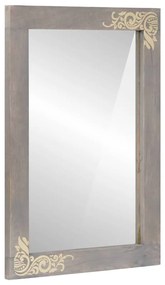 vidaXL Καθρέφτης Μπάνιου με καθρέφτη Γκρι και Ασημί 50 x 70 x 3 εκ