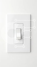 Intra Συλλεκτικό Ξύλινο Παζλ Plywood  4mm - Μοντέρνος διακόπτης φωτός σε λευκό τοίχο Σε Ξύλινο Κουτί - Διαστάσεις Puzzle: 10x10 cm – 25 κομμάτια
