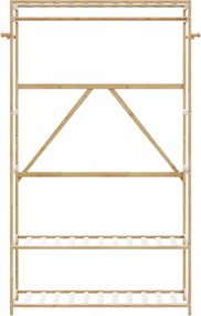 vidaXL Κρεμάστρα Ρούχων με Ράφια 110x40x175 εκ. Μπαμπού