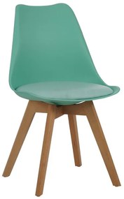 Καρέκλα Gaston pp-pu βεραμάν με ξύλινο πόδι φυσικό 48.5x53.5x83 εκ. 48.5x53.5x83 εκ.