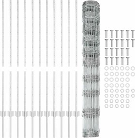 vidaXL Άγριος Φράκτης με Στηρίγματα 25 x 1,2 μ (Υ x Ύψος)