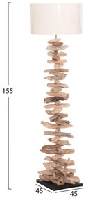 Διακοσμητικό Φωτιστικό Δαπέδου ALTAR C4430 Driftwood Φυσικό - PVC Λευκό Φ45x155Υ εκ. 45x45x155 εκ.