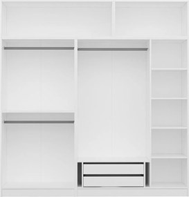 Πενταφυλλη Ντουλαπα Λευκο KALEO 52x225x235