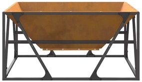 vidaXL Φωτιά Καφέ 80 x 80 x 40 cm Ατσάλι σκληρυθέν στον αέρα
