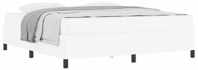 vidaXL Σκελετός κρεβατιού με στρώμα Λευκό 180 x 200 cm Τεχνητό δέρμα