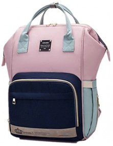 Τσάντα Μωρού Πλάτης B-255 39x30x22 Pink-Blue-Mint Lequeen Ύφασμα