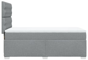 ΚΡΕΒΑΤΙ BOXSPRING ΜΕ ΣΤΡΩΜΑ ΑΝΟΙΧΤΟ ΓΚΡΙ 90X190 ΕΚ. ΥΦΑΣΜΑΤΙΝΟ 3290350