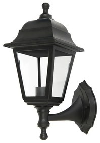 4S PLASTIC WALL GARDEN BLACK LUMINAIRE E27 IP44 ACA PLGP1B