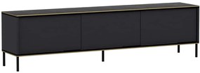 Έπιπλο Tηλεόρασης Imaj 382NRC1129 180x35x45,2cm Marble Effect Black-Anthracite