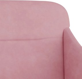 vidaXL Πάγκος Ροζ 110x76x80 εκ. Βελούδινος