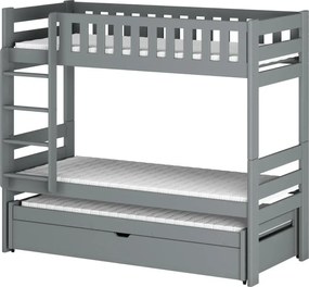 HARVEY 90x200 grey bunk bed Lano Furniture