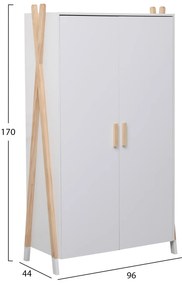 ΝΤΟΥΛΑΠΑ ΠΑΙΔΙΚH PASCHAL HM2494.03 ΛΕΥΚΗ ΜΕΛΑΜΙΝΗ-ΠΟΔΙΑ ΞΥΛΟ ΠΕΥΚΟΥ 96x44x170Υεκ. (1 Τεμμάχια)