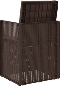 vidaXL Καρέκλες Εστιατορίου Κήπου 2 pcs Καφέ και Taupe PP