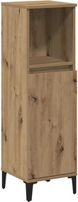 vidaXL Ντουλάπι μπάνιου Δρυς τεχνίτης 30x30x100 cm Κατασκευασμένο ξύλο
