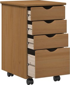 vidaXL Κινητό Ντουλάπι MOSS Μέλι Καφέ 34 x 39 x 56 εκ Στερεό πεύκο