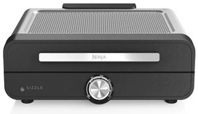 Ηλεκτρική ψησταριά Ninja GR101EU, 1450W, 28x37 cm, Γρήγορη θέρμανση, 60-260C, 2 πλάκες, Μαύρο