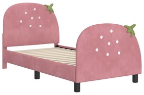 vidaXL Κρεβάτι Παιδικής Κρεβατοκάμαρας με Κεφαλάκι Ροζ 80 x 160 cm