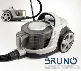 BRUNO ηλεκτρική σκούπα BRN-0137, 800W, 3lt, κυκλωνική, λευκή