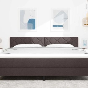 vidaXL LED κεφαλάρι Καφέ 180 cm ύφασμα