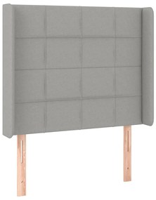 vidaXL Κρεβάτι Boxspring με Στρώμα &amp; LED Αν.Γκρι 90x200 εκ. Υφασμάτινο