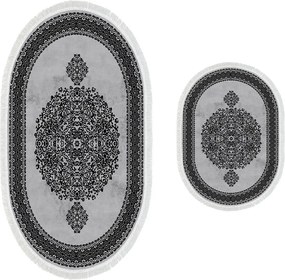 Bathmat Set (2 Pieces) 410602 - O - Grey Grey