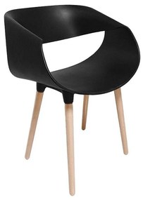 Καρέκλα Aura 127-000018 53x62x74,5cm Black-Natural