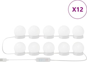 vidaXL Φώτα Καθρέφτη 12 pcs Λευκό 4.5 x 4.5 x 4.8 εκ Πλαστικό