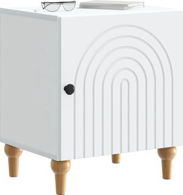 vidaXL Κομοδίνο Λευκό 43 x 34,5 x 50 εκ Επεξεργασμένο Ξύλο