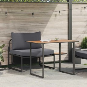 vidaXL Εξωτερική Καρέκλα Χάλυβα 2 pcs Ανθρακί Ατσάλι