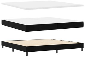 vidaXL Κρεβάτι με ελατήρια με στρώμα Μαύρο 200 x 200 cm Βελούδο