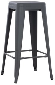 Σκαμπό μπάρ MELITA C8642.10 Μεταλλικό Grey 43x43x78Yεκ. 43x43x78 εκ.