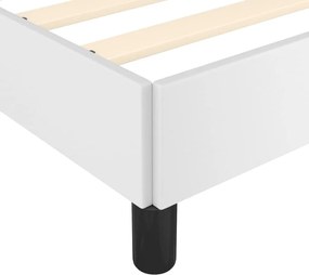 vidaXL Πλαίσιο Κρεβατιού χωρίς στρώμα Λευκό 120x190 εκ.Συνθ. Δέρμα