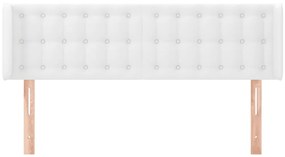 vidaXL Κεφαλάρι με Πτερύγια Λευκό 147x16x78/88 εκ. Συνθετικό Δέρμα