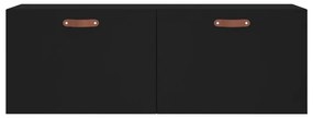 Ντουλάπι Τοίχου Μαύρο 100x36,5x35 εκ. από Επεξεργασμένο Ξύλο - Μαύρο