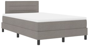 vidaXL Κρεβάτι με Βάση και Στρώμα Ταμπά 120x200 cm Ύφασμα