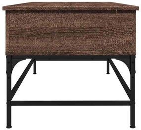 vidaXL Τραπεζάκι Σαλονιού Καφέ Δρυς 100x50x45 εκ. Επ. Ξύλο/Μέταλλο