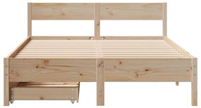 vidaXL Σκελετός Κρεβατιού Χωρίς Στρώμα 150x200 εκ Μασίφ Ξύλο Πεύκου