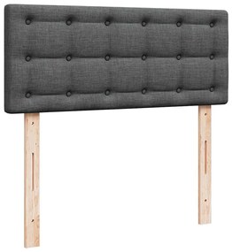 Οθωμανικό κρεβάτι με στρώμα Σκούρο γκρι 120x190 cm Ύφασμα 3311609